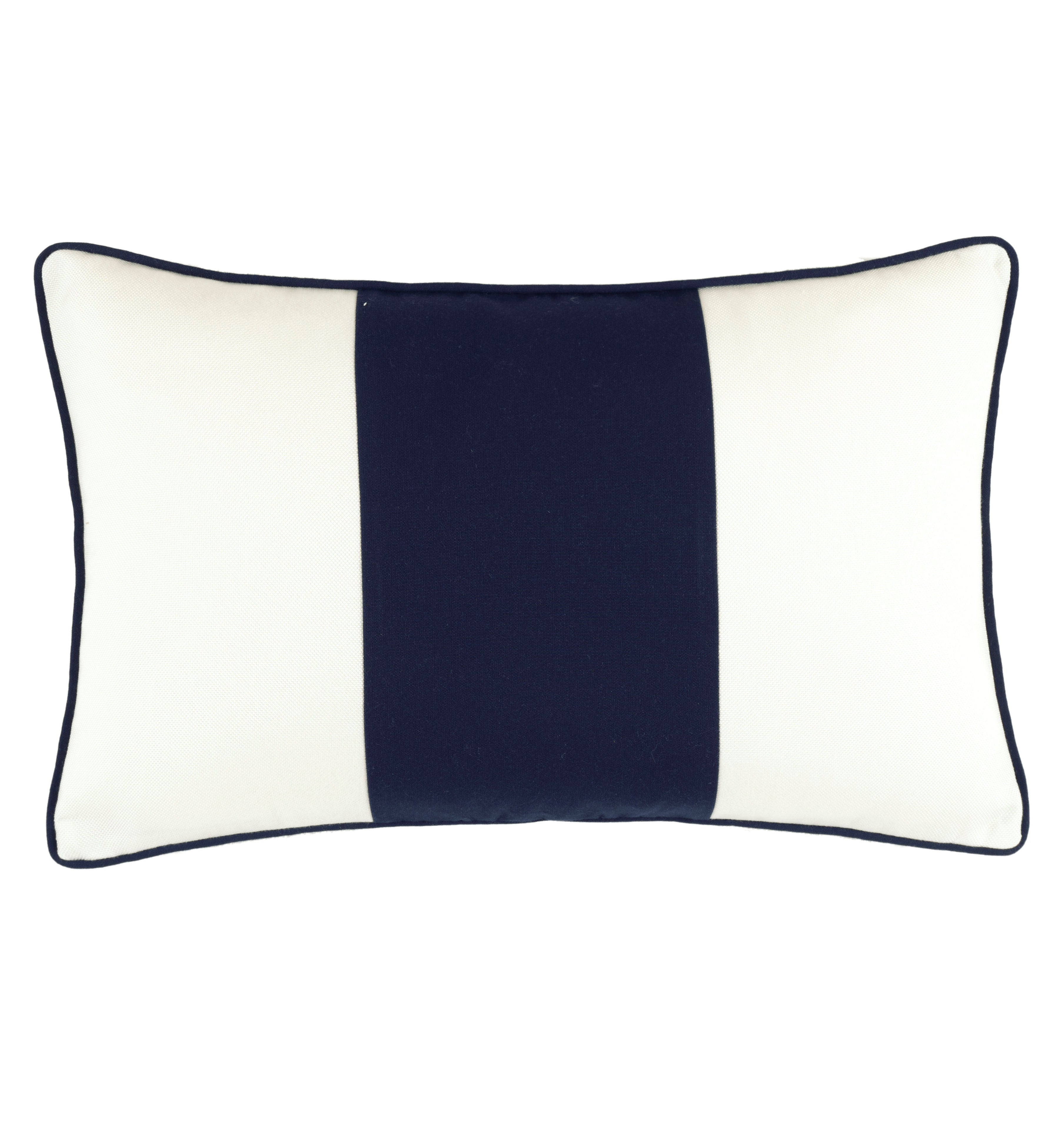 Blue and White Striped Pillow