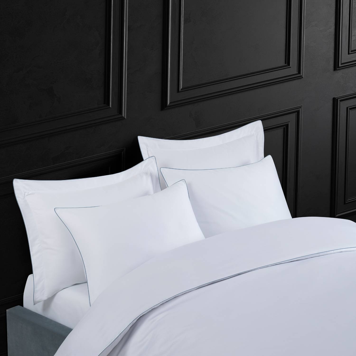 Mualla Duvet Cover Set Blue Grey